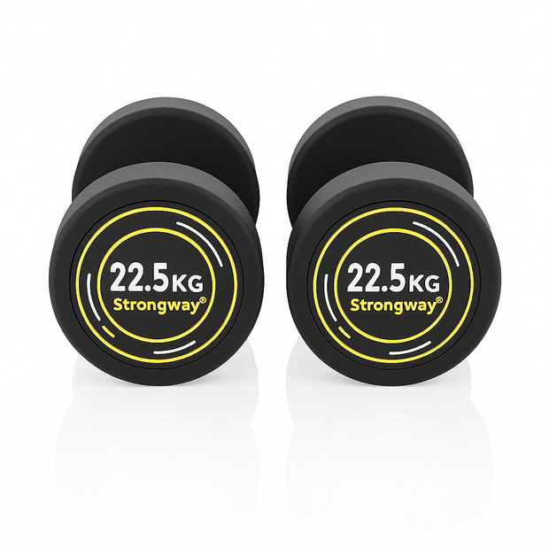 Strongway Gym Supplies Strongway 2x 22.5KG Round Rubber Dumbbells
