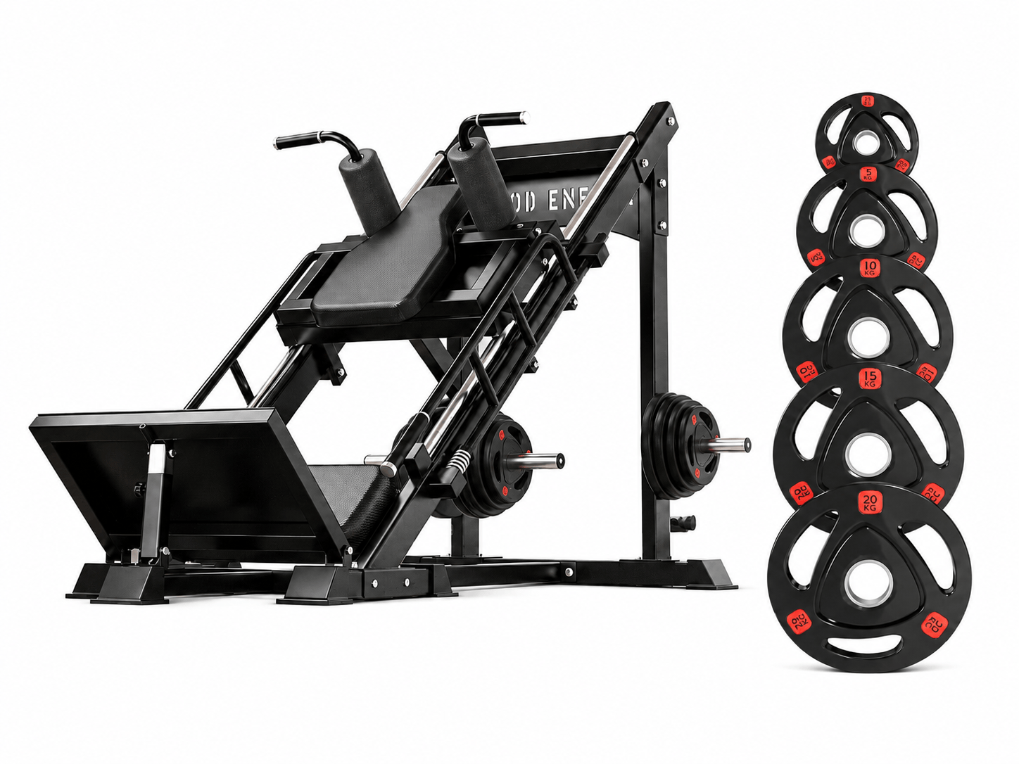 3-in-1 Leg Press, Hack Squat, Calf Raise Machine - Strongway Gym Supplies