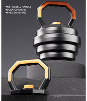 Strongway Gym Supplies Strongway Adjustable 6 in 1 Dumbbell Barbell Kettlebell Push Up Set - 20KG, 30KG and 40KG SETS
