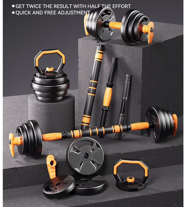 Strongway Gym Supplies Strongway Adjustable 6 in 1 Dumbbell Barbell Kettlebell Push Up Set - 20KG, 30KG and 40KG SETS
