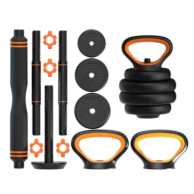 Strongway Gym Supplies Strongway Adjustable 6 in 1 Dumbbell Barbell Kettlebell Push Up Set - 20KG, 30KG and 40KG SETS