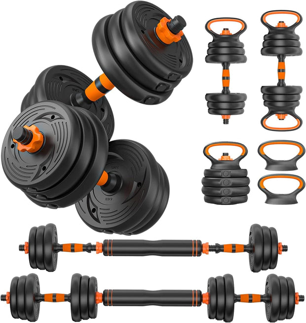 Strongway Gym Supplies Strongway Adjustable 6 in 1 Dumbbell Barbell Kettlebell Push Up Set - 20KG, 30KG and 40KG SETS