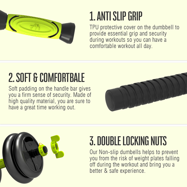 Strongway Gym Supplies Strongway Adjustable 6 in 1 Dumbbell Barbell Kettlebell Push Up Set - 20KG, 30KG and 40KG SETS with Adjustable Weight Bench