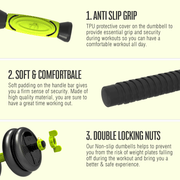 Strongway Gym Supplies Strongway Adjustable 6 in 1 Dumbbell Barbell Kettlebell Push Up Set - 20KG, 30KG and 40KG SETS with Adjustable Weight Bench