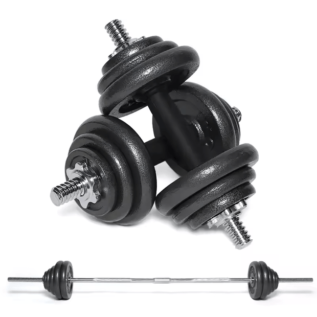 Strongway Gym Supplies 20KG Set Strongway Adjustable Dumbbell Barbell Set - 20KG 30KG 40KG 50KG SETS