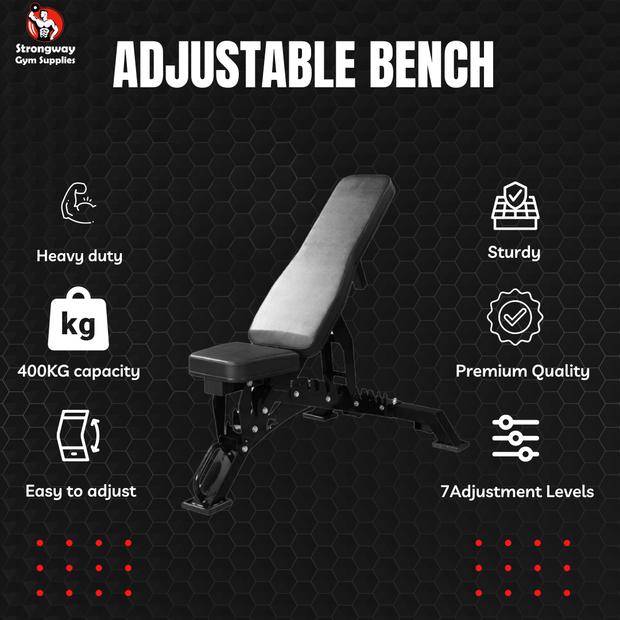 Strongway Gym Supplies Strongway Adjustable Weight Bench (Heavy Duty)