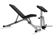 Strongway Gym Supplies Strongway Adjustable Weight Bench with Preacher Curl and Leg Workout (Foldable)