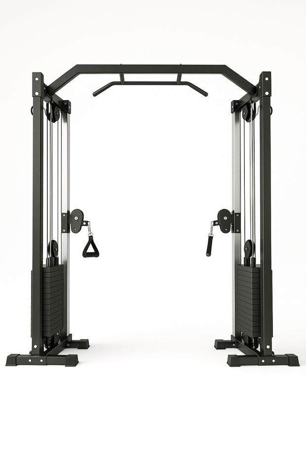 Strongway Gym Supplies Strongway Cable Crossover Machine with Weights (150KG) and Pull Up Bar