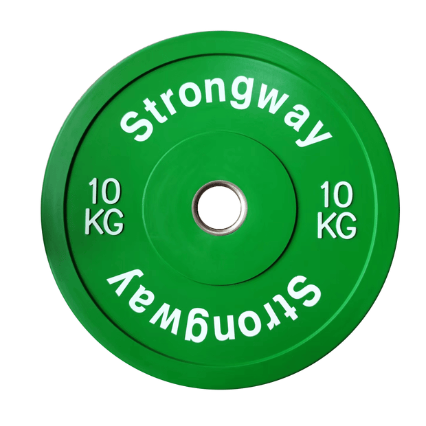 Strongway Gym Supplies 2 X 10KG Strongway Coloured Premium Olympic Bumper Weight Plates