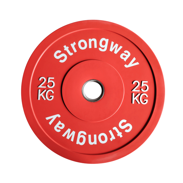 Strongway Gym Supplies 2 X 25KG Strongway Coloured Premium Olympic Bumper Weight Plates