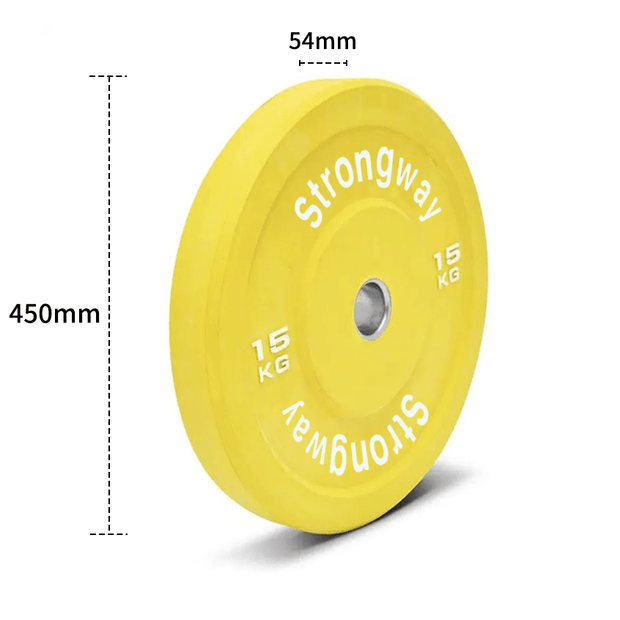 Strongway Gym Supplies Strongway Coloured Premium Olympic Bumper Weight Plates