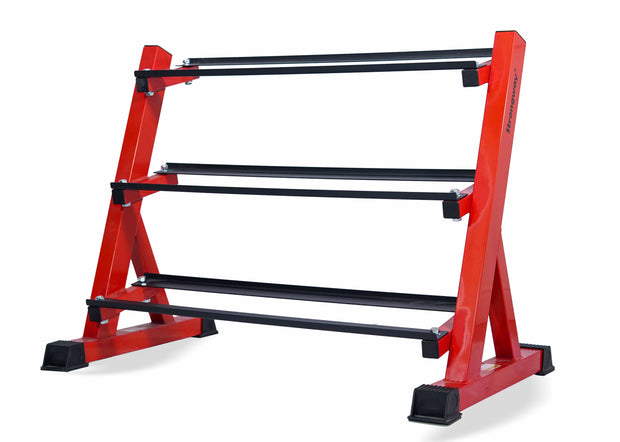 Strongway Gym Supplies Strongway Complete Hex Dumbbells Set with 3 Tier Storage Rack + Adjustable Weight Bench