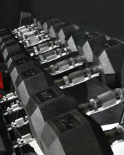 Strongway Gym Supplies Strongway Complete Hex Dumbbells Set with 3 Tier Storage Rack + Adjustable Weight Bench
