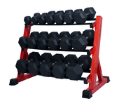 Strongway Gym Supplies 5-20KG PACKAGE Strongway Complete Hex Dumbbells Set with 3 Tier Storage Rack