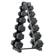 Strongway Gym Supplies Strongway Complete Hex Dumbbells Set with Storage Stand and Adjustable Weight Bench