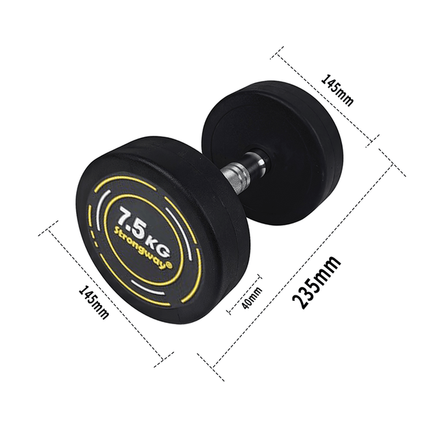 Strongway Gym Supplies Strongway Complete Rubber Dumbbells Set with 3 Tier Storage Rack