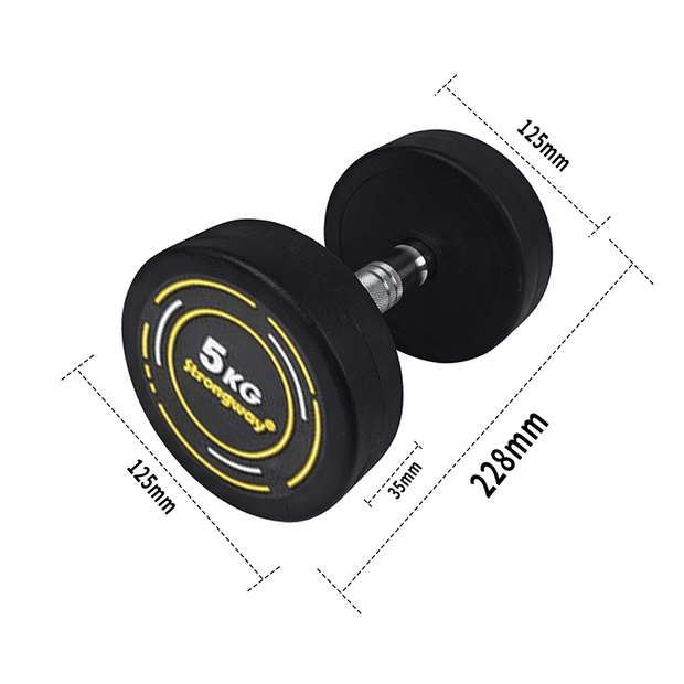 Strongway Gym Supplies Strongway Complete Rubber Dumbbells Set with 3 Tier Storage Rack