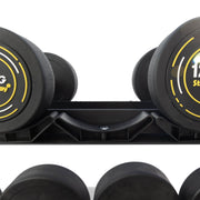 Strongway Gym Supplies Strongway Complete Rubber Dumbbells Set with 3 Tier Storage Rack