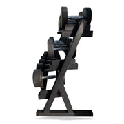 Strongway Gym Supplies Strongway Complete Rubber Dumbbells Set with 3 Tier Storage Rack