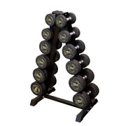 Strongway Gym Supplies 5-20KG PACKAGE Strongway Complete Rubber Dumbbells Set with Storage Stand
