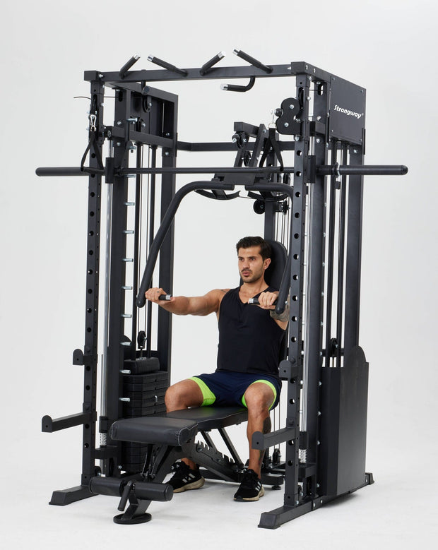 Strongway Gym Supplies Strongway ELITE Multi Gym Smith Machine with Weights - Multifunction Home Gym Machine