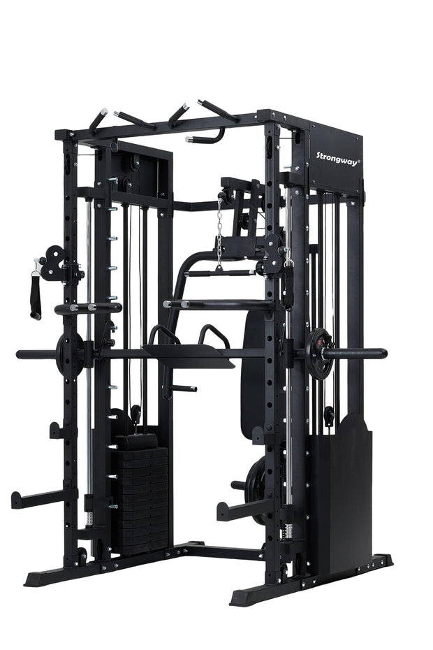 Strongway Gym Supplies Strongway ELITE Multi Gym Smith Machine with Weights - Multifunction Home Gym Machine