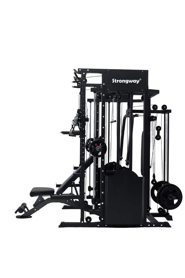 Strongway Gym Supplies Strongway ELITE Multi Gym Smith Machine with Weights - Multifunction Home Gym Machine