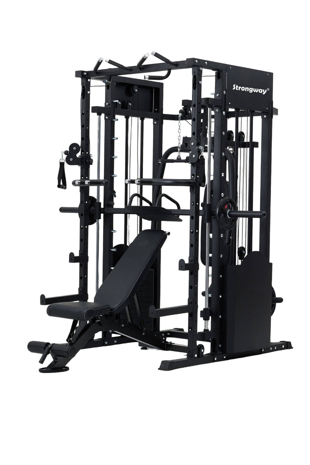 Strongway Gym Supplies Strongway ELITE Multi Gym Smith Machine with Weights - Multifunction Home Gym Machine