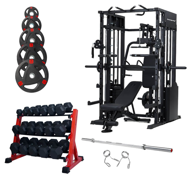 Strongway Multi Gym Smith Machine with Weights Package