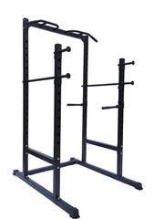 Strongway Gym Supplies Strongway Half Power Cage Multi Gym Squat Rack + Dip Station Tower