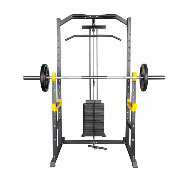 Strongway Gym Supplies Strongway Half Power Rack with Weight Stack and Pulley System Packages