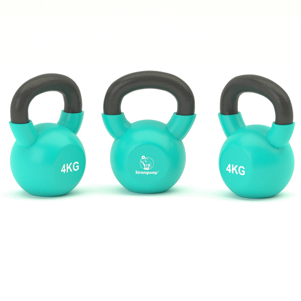 Strongway Gym Supplies 1 X 4KG KETTLEBELL Strongway Kettlebell Sets - Neoprene Covered Kettlebells 4KG-16KG