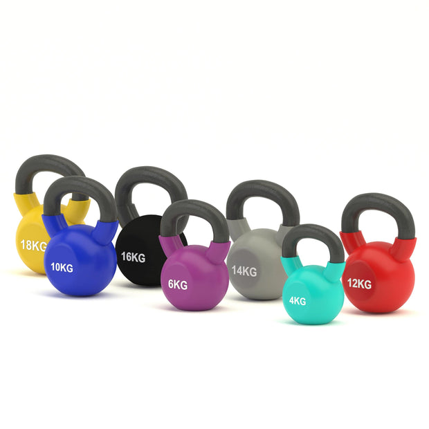 Strongway Gym Supplies SET 1 - 4KG + 6KG + 8KG Strongway Kettlebell Sets - Neoprene Covered Kettlebells 4KG-16KG