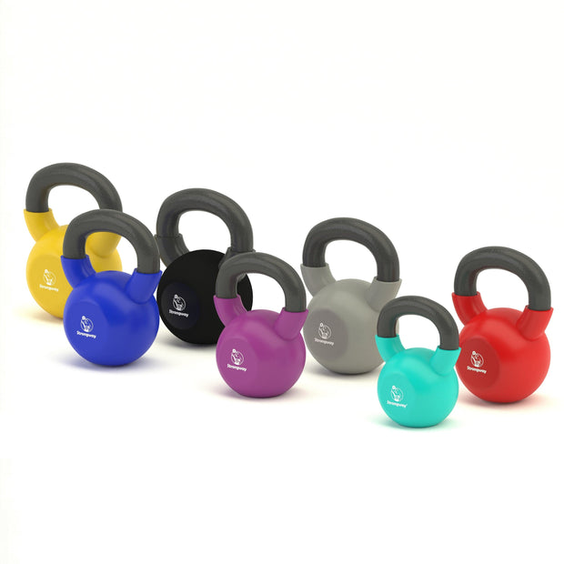 Strongway Gym Supplies SET 3 (FULL SET) - 4KG + 6KG + 8KG + 10KG + 12KG + 14KG + 16KG Strongway Kettlebell Sets - Neoprene Covered Kettlebells 4KG-16KG