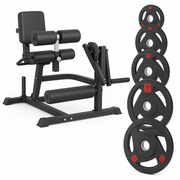 Strongway Gym Supplies Leg Machine with 50KG Weight Plates Strongway Leg Curl and Extension Machine with Weights Packages