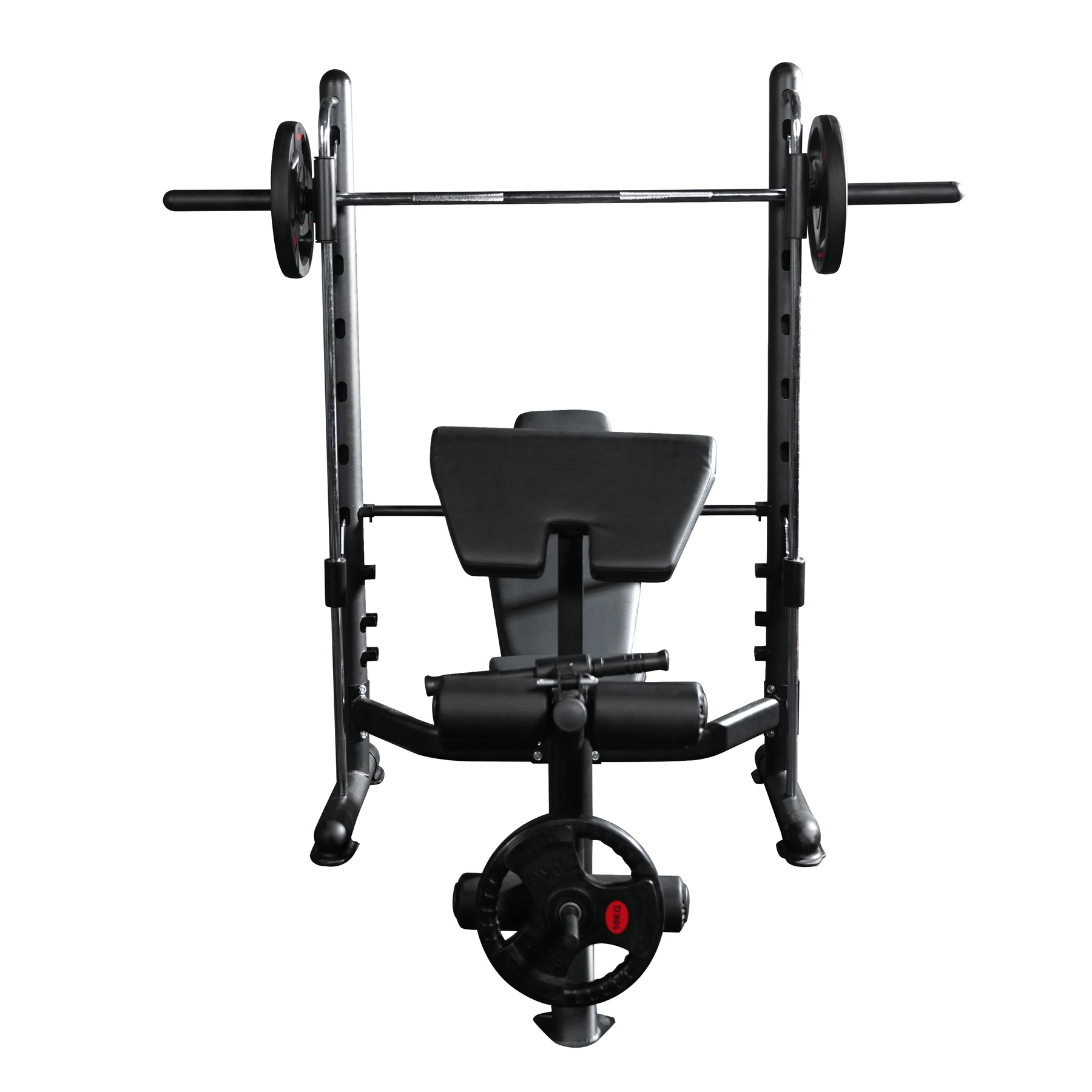 Deep Bench Image Strong Roster Strongway Multi-Function Adjustable Bench with Preacher Curl, Leg Exte