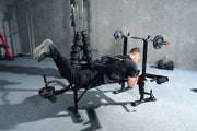 Strongway Gym Supplies Strongway Multi Gym - Adjustable Weight Bench with Barbell Rack (Foldable)