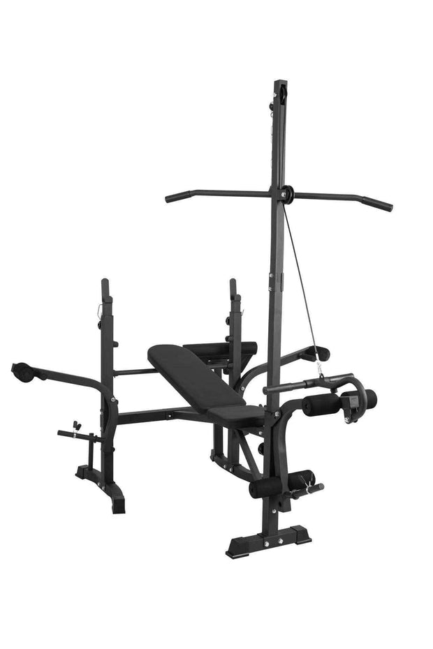 Strongway Gym Supplies Strongway Multi Gym Machine - Adjustable Weight Bench with Barbell Rack