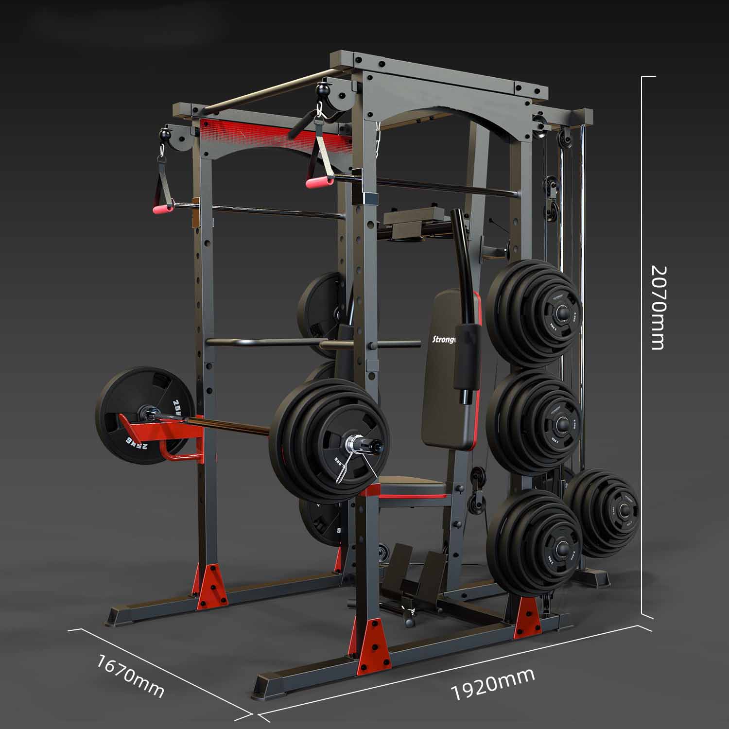 Multi Gym Spring Strongway Multi Gym with Weights - Multifunction Home Gym Machine
