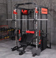 Strongway Gym Supplies Strongway Multi Gym Smith Machine with Weights - Multifunction Home Gym Machine