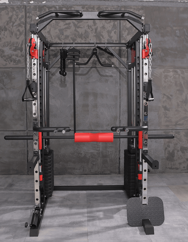Strongway Gym Supplies Strongway Multi Gym Smith Machine with Weights - Multifunction Home Gym Machine