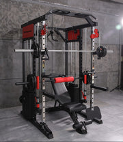 Strongway Gym Supplies Strongway Multi Gym Smith Machine with Weights - Multifunction Home Gym Machine