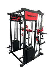 Strongway Gym Supplies Strongway Multi Gym Smith Machine with Weights - Multifunction Home Gym Machine