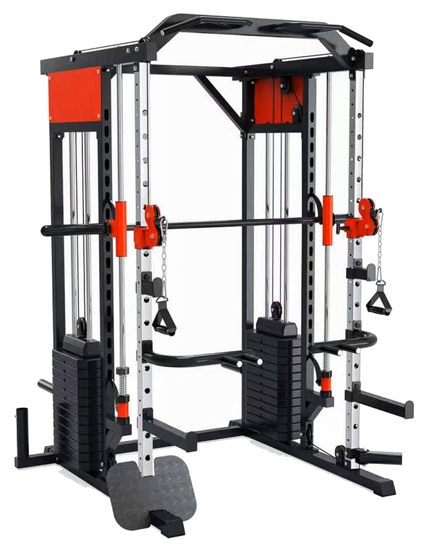 Strongway Gym Supplies Strongway Multi Gym Smith Machine with Weights - Multifunction Home Gym Machine