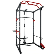 Strongway Gym Supplies Strongway Multi-Gym Squat Rack (Power Cage with Cable Pulley System)