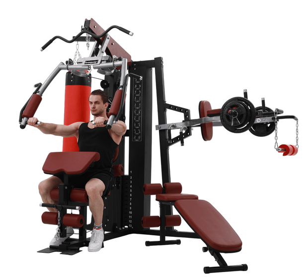 Strongway Gym Supplies Strongway Multi Gym with Weights - Multifunction Home Gym Machine