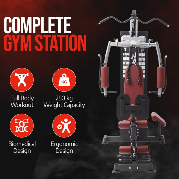 Strongway Gym Supplies Strongway Multi Gym with Weights - Multifunction Home Gym Machine