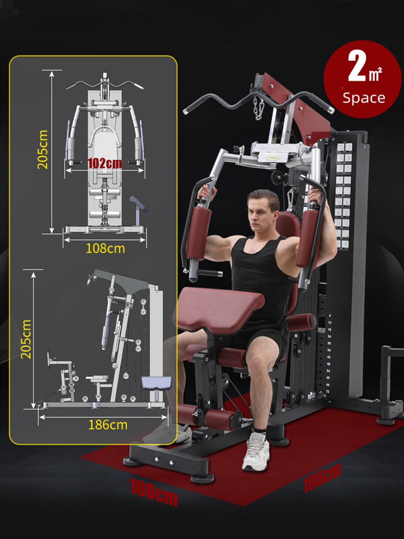 Multiple Weight Machine Strongway Multi Gym with Weights – Home Gym Versatility