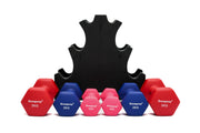 Strongway Gym Supplies Strongway Neoprene Hex Dumbbells With Stand
