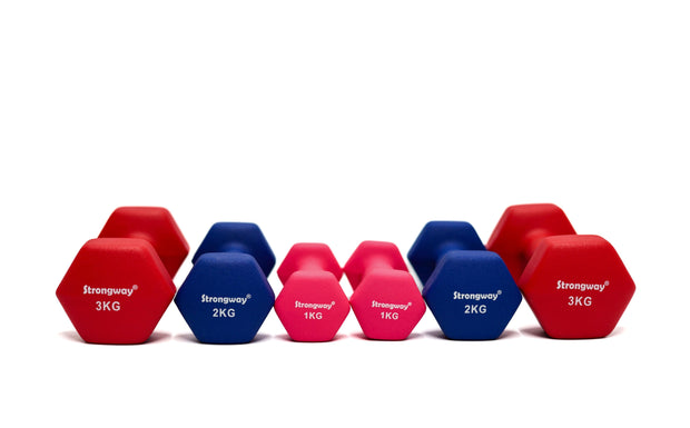Strongway Gym Supplies Strongway Neoprene Hex Dumbbells With Stand